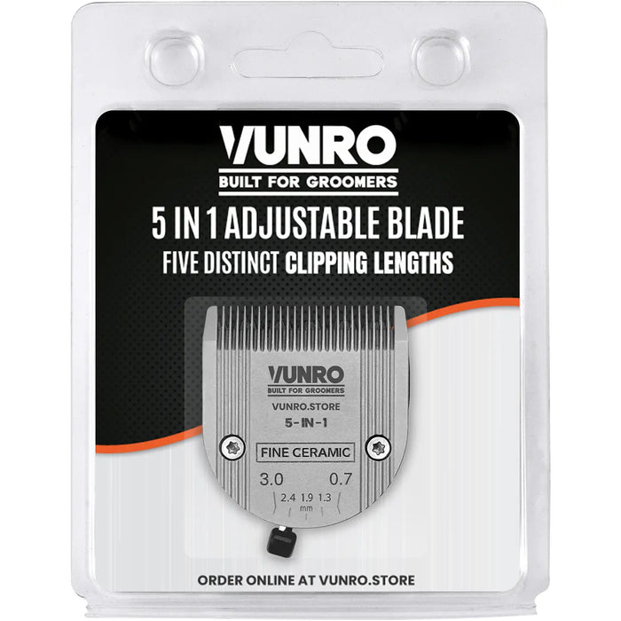 Adjustable Ceramic 5 in 1 Fine Dog Clipper Blade (0.7 mm - 3 mm)